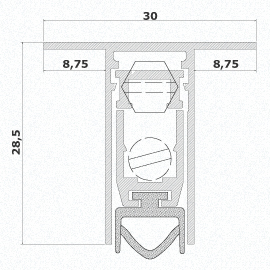 1830 Comaglio Serie Pressure - Paraspiffero per Porta