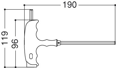 Key for hexagonal screw