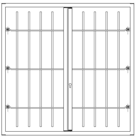 grate 2 doors without joint leon