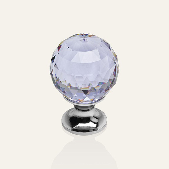 Cabinet knob Linea Calì Cosmic Crystal CR with Swarowski® violet