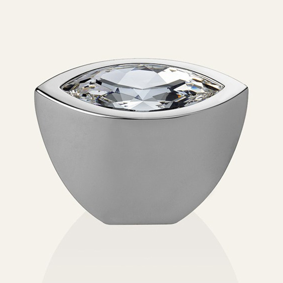 Cabinet knob Linea Calì Elipse  Crystal PB with Swarowski® polished chrome