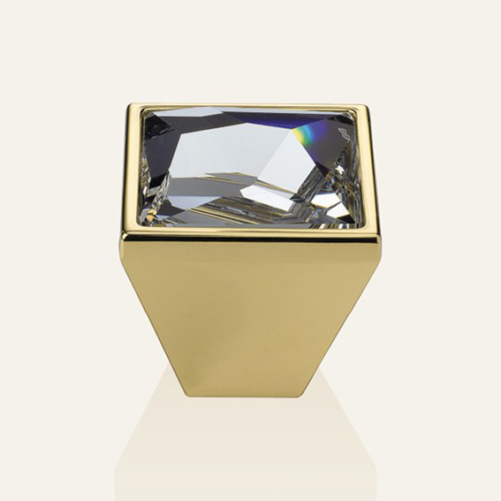 Cabinet knob Linea Calì Pop-Art PB with crystals Swarowski® gold plated