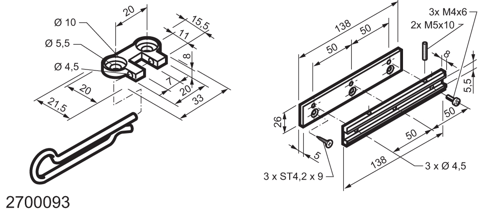 Universal Kit for Fitting Top-Hinged Windows WAY Mingardi