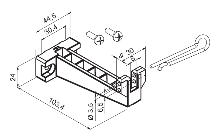 Bracket for Bottom-Hinged Windows with Accessories