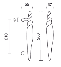 Pull Handles Brass Classique Line PFS Pasini