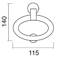 Triangle Brass Knocker for Door PFS Pasini