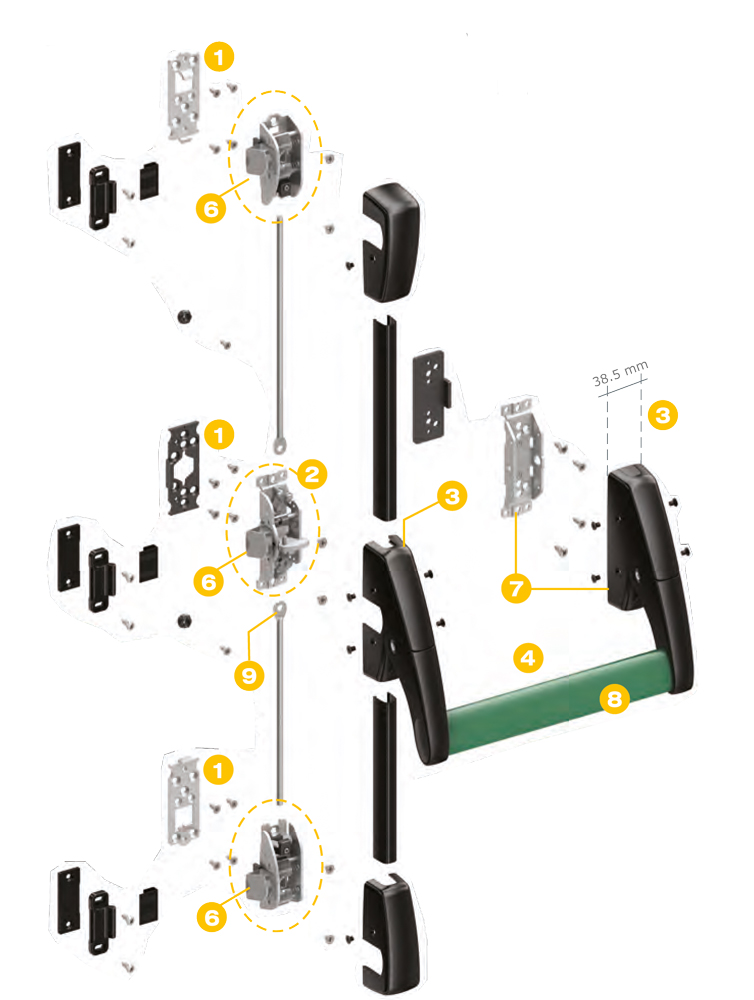 Juvarra Windowo panic exit device