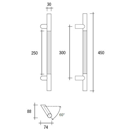 YOD.511.030I pba handle skin steel measures