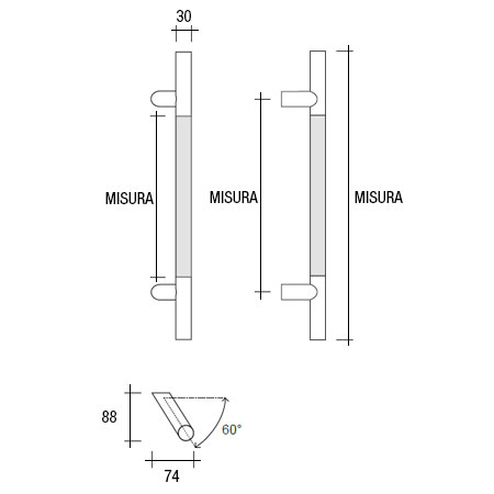 YOD.512.999I pba handle skin steel measures