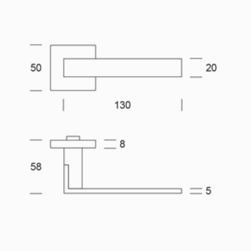 pba 0IT.151.0000 Pair of Lever Handles in Stainless Steel AISI 316L