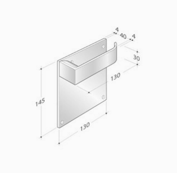 pba 2001.B.PLA Pair of Handles in Stainless Steel AISI 316L