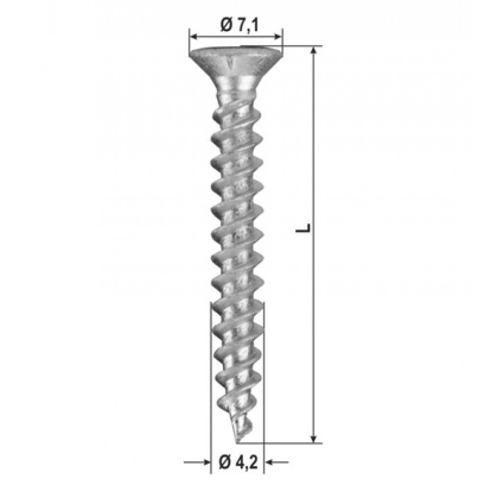 Screws Hardware Power Diks Top PVC Various Sizes 2000pz HEICKO Segatori