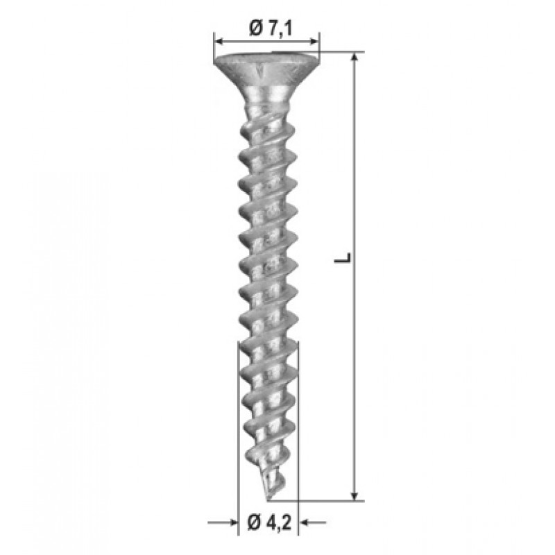 Screws Hardware Power Diks Top PVC Various Sizes 2000pz HEICKO Segatori