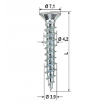 Hardware screws Duo Drive Door PVC Various Sizes 1000pz HEICKO Segatori