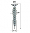 PVC Window Duo Drive Screw Countersunk Head 1000 Pieces Heicko