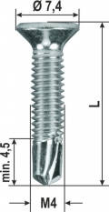 Tek Screws Metric TX PVC Various Dimensions 2000 pieces HEICKO