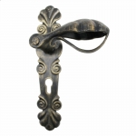 2027 Graces Wrought Iron Door Handle on Plate Lorenz Ferart