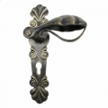 2034 Elegant Wrought Iron Door Handle on Plate Lorenz Ferart