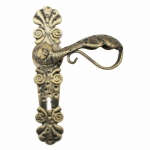 2027 Graces Wrought Iron Door Handle on Plate Lorenz Ferart