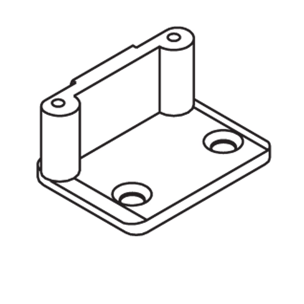 Closing plate Angle Art.94165 OJ; Pins D = 8mm Without Anchors With Screws