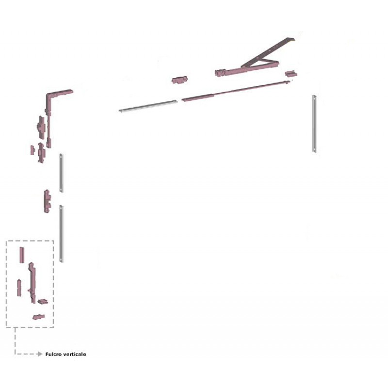 Group Base with Standard Arm Pivot Vertical Ribantatre Art.1246.1 Savio