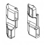 Couple blocks Connecting Cremonese Art.02385 Giesse; Profile for R