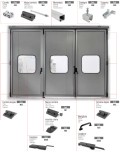 Accessories for Folding Doors Brevetti Adem Hinges Espagnolettes