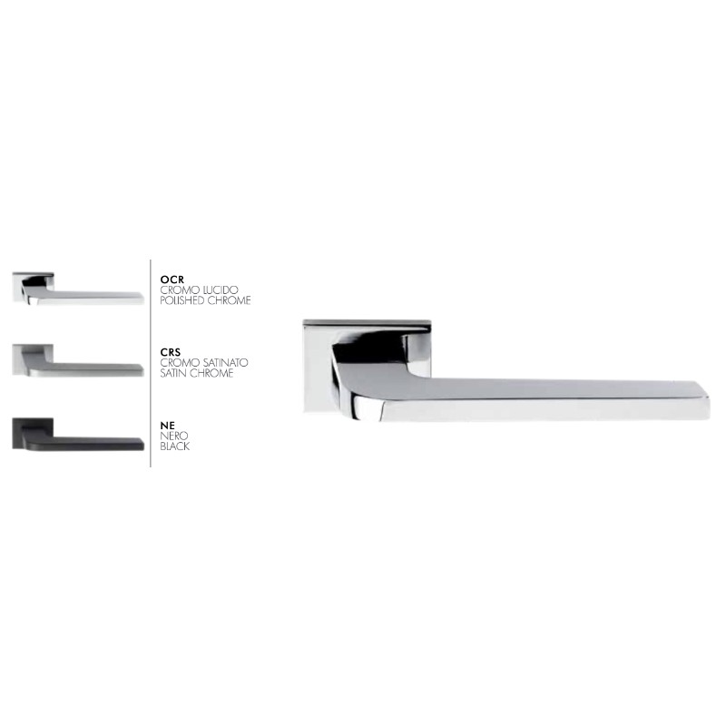 Ares Arieni Modern Door Handle Rectangular Rosettes Italian Design