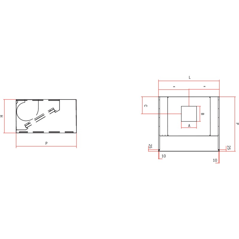 Cubic Wall Hood with Motor 90 cm or 110 cm