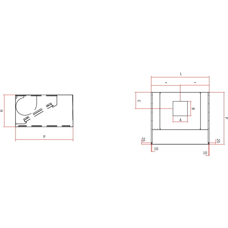 Cubic Wall Hood with Motor 90 cm or 110 cm