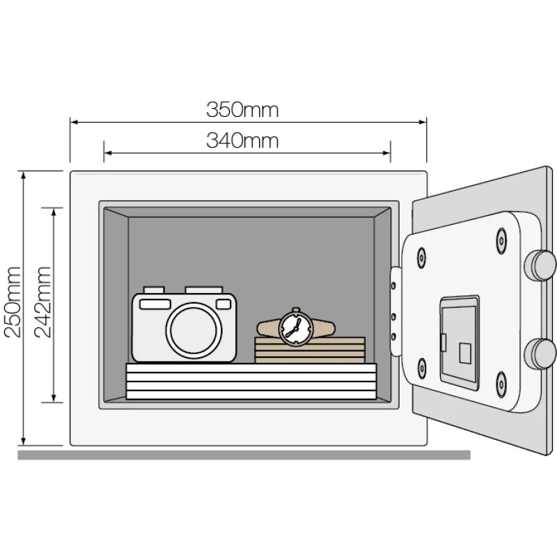 Yale Value Safe for Cabinet with Keypad and Alarm