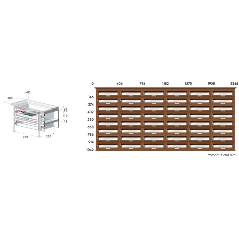 Wooden Mailboxes Classic Horizontal Line