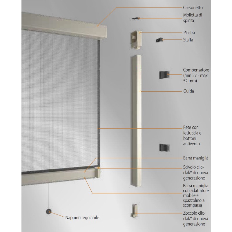 Estetika Incasso Bettio Antibite Mosquito Net for Window