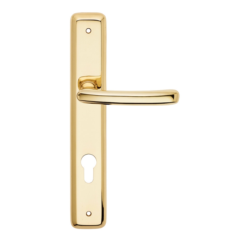 Lena Series Basic forme Door Handle on Plate Frosio Bortolo Italian Classic Design