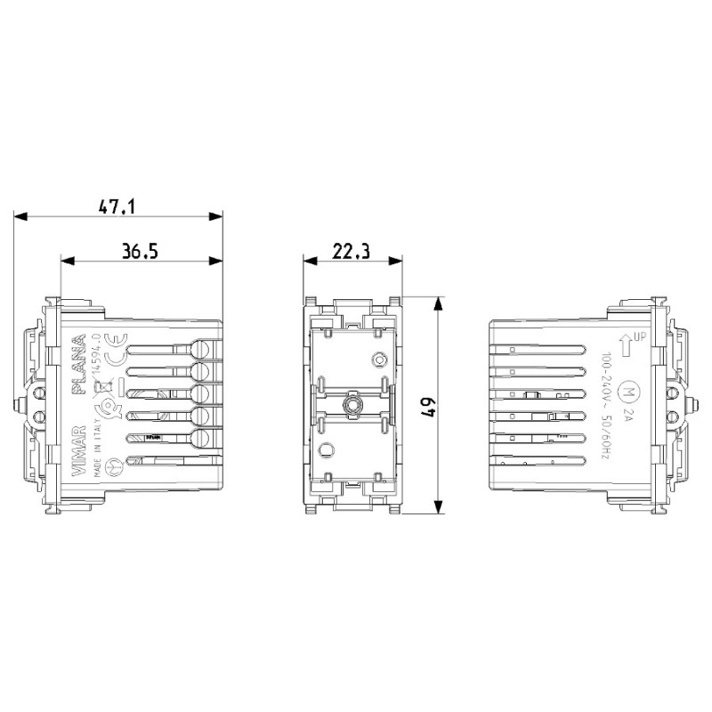 Rolling shutter IoT Connected Mechanism Plana Vimar