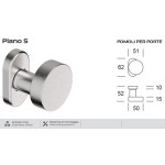 Stainless Steel Knob Fixed Door Reguitti Inox Piano S