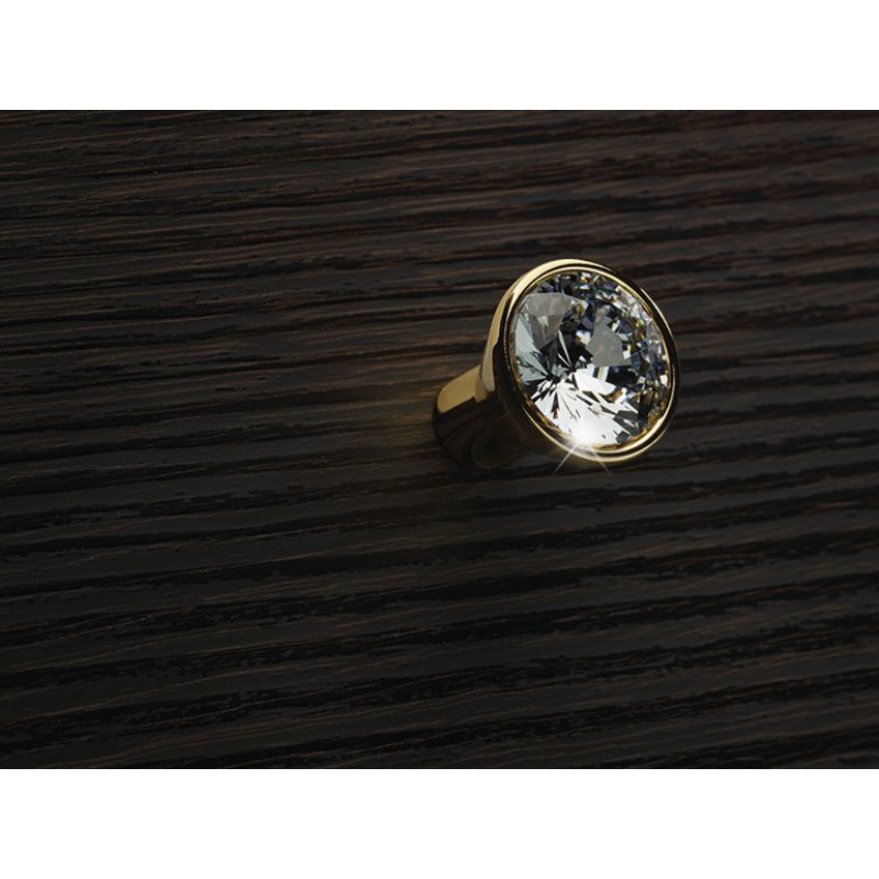 Furniture Knob Linea Calì Crystal Diamante OZ with Swarowski® Gold Plated