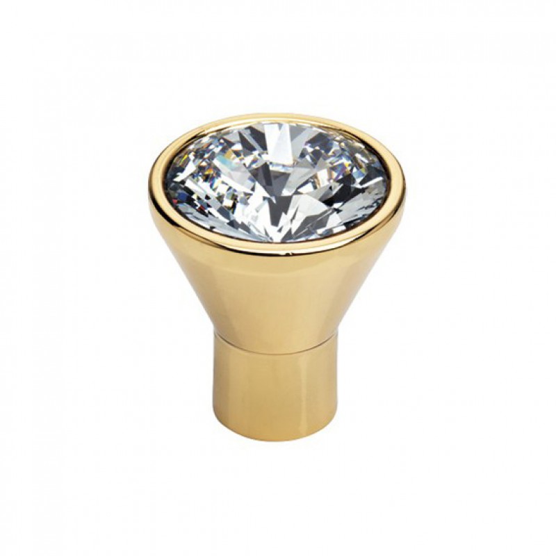 Furniture Knob Linea Calì Crystal Diamante OZ with Swarowski® Gold Plated