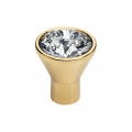 Cabinet Knob Linea Calì Crystal Diamante OZ with Swarowski® Gold Plated