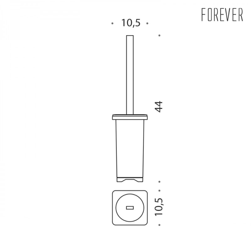 Toilet Brush Holder Colombo Forever Freestanding or Wall-hung