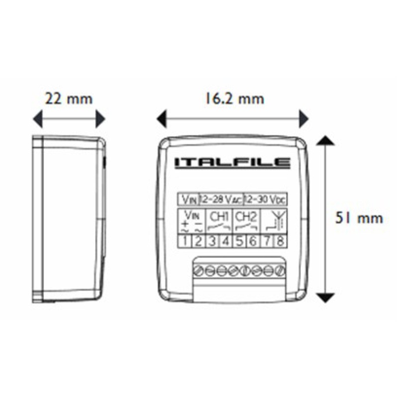 Fixed Code Radio Receiver RXJF Italfile