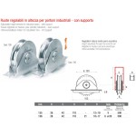 Adjustable-height Wheels for Industrial Doors with Support Adem 135-136