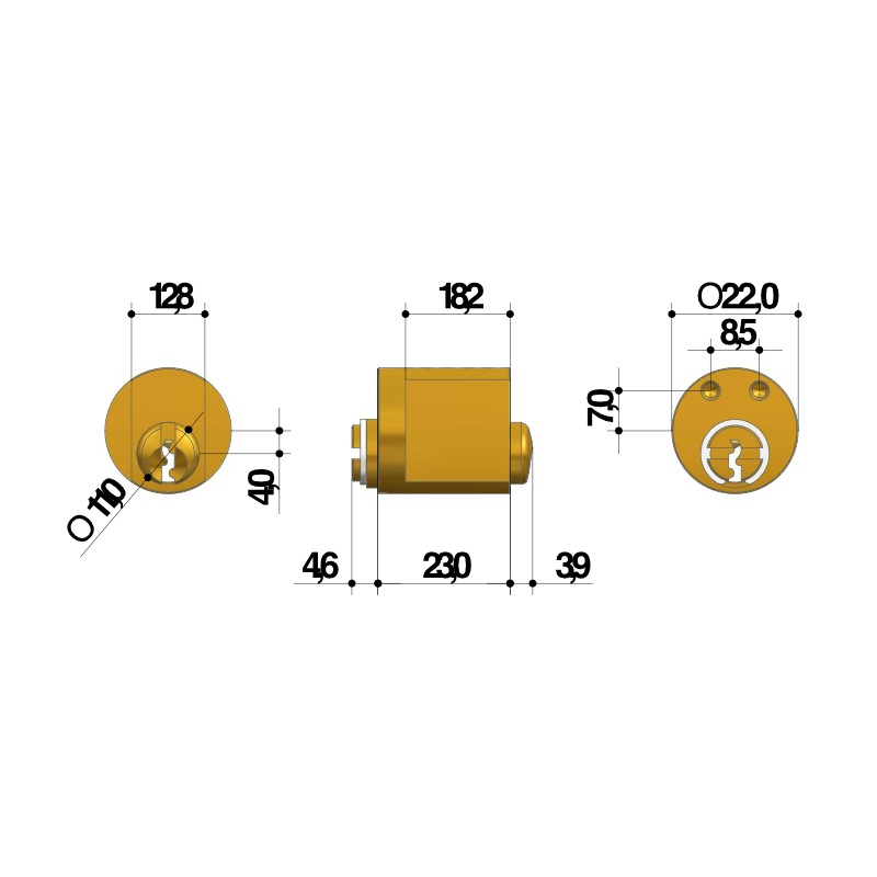 Extendable Gate Lock Round Cylinder Prefer 6601