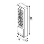 Code Keypad with RFID Reader 57301 Opera 12/24 Vac/dc Backlit