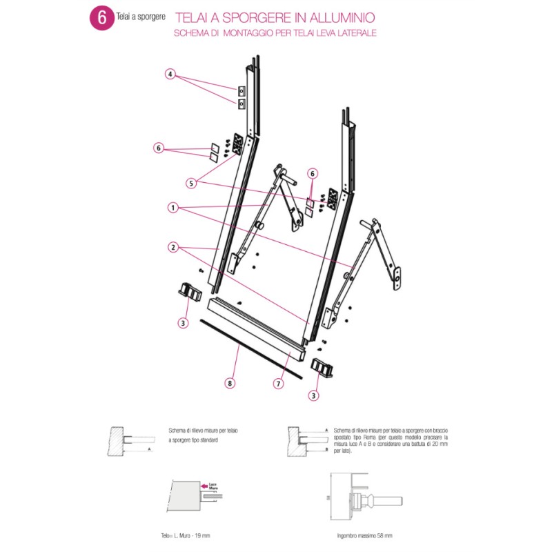 Aluminum Protruding Frame for Roller Shutter