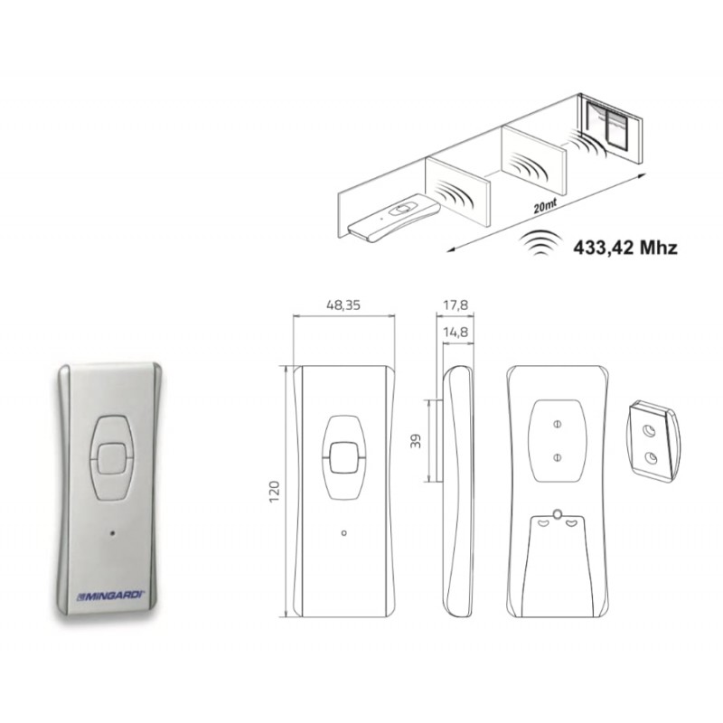 Mingardi MR-T1 1 Channel RTW Radio Remote Control