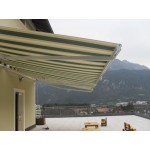 Awning with Arms on Square Bar Entirely in Aluminum