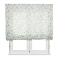 Green Leaf Filtering Roman Blind with Floral Theme