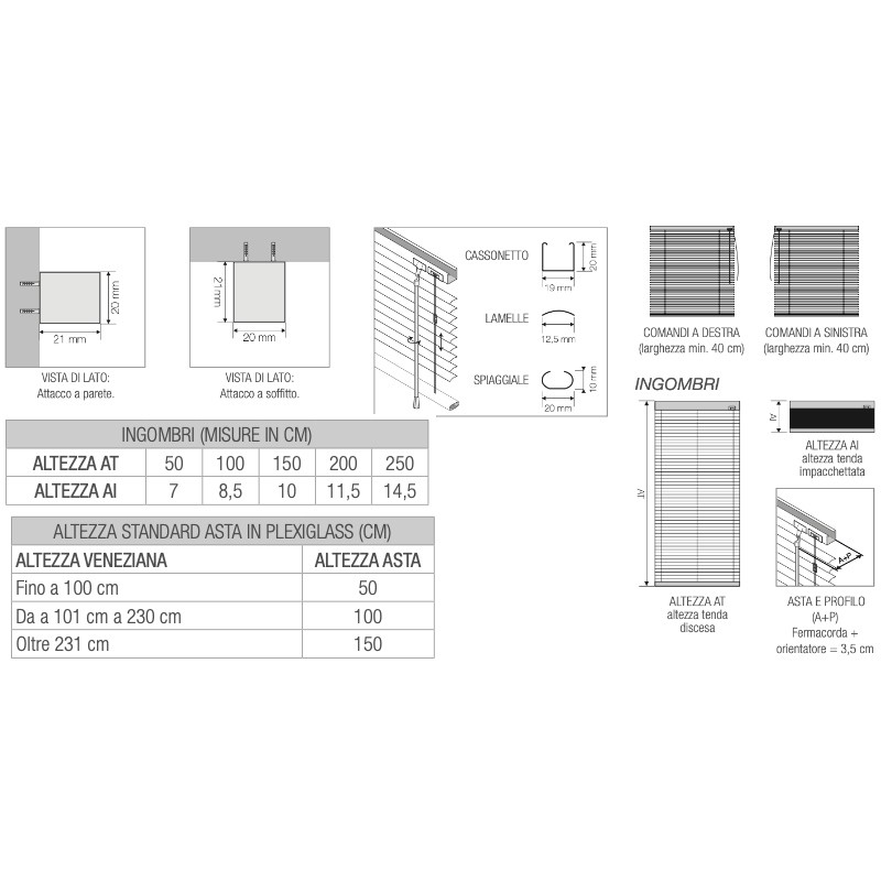 Aluminum Venetian Interior Blind with 12,5mm Slats