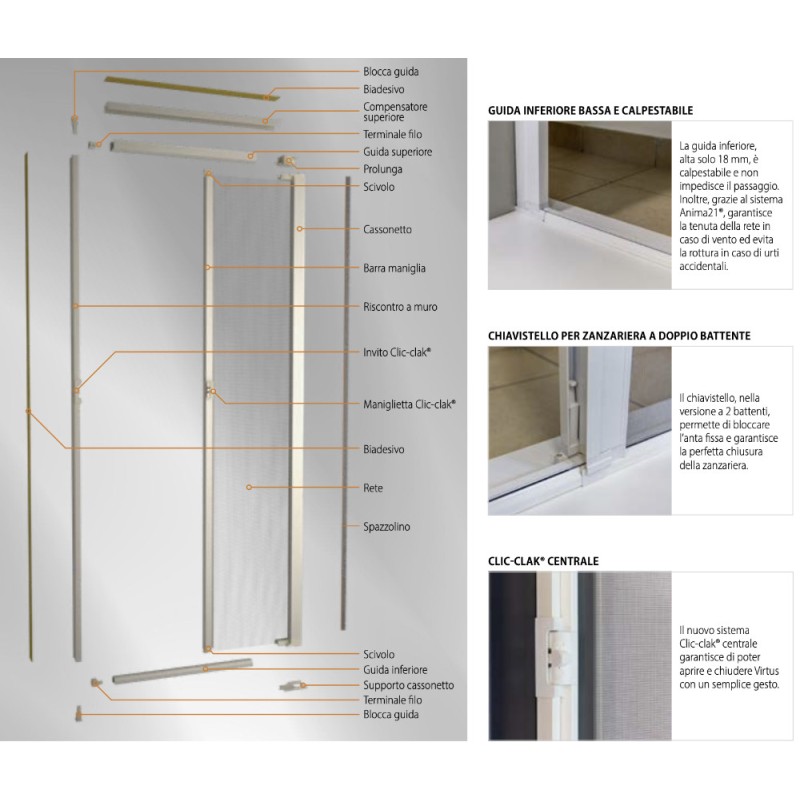 Virtus by Bettio Mosquito Net for Doors Affordable Insect-Proof Windproof